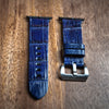 Belly Crocodile Strap in Blue