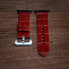 Belly Crocodile Strap in Red