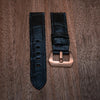 Belly Crocodile Strap in Black