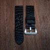 Hornback Crocodile Strap in Black