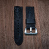 Hornback/Belly Crocodile Strap in Black