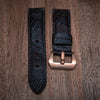 Hornback/Belly Crocodile Strap in Brown