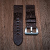 Belly Crocodile Strap in Brown