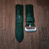 Hornback Crocodile Strap in Forest Green