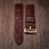 Belly Crocodile Strap in Dark Mocha