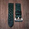 Hornback Crocodile Strap in Dark Green