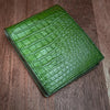 Large Crocodile Wallet in Lime